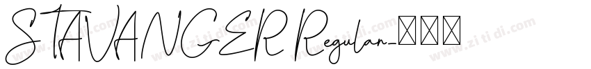 STAVANGER Regular字体转换